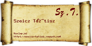 Szeicz Tétisz névjegykártya
